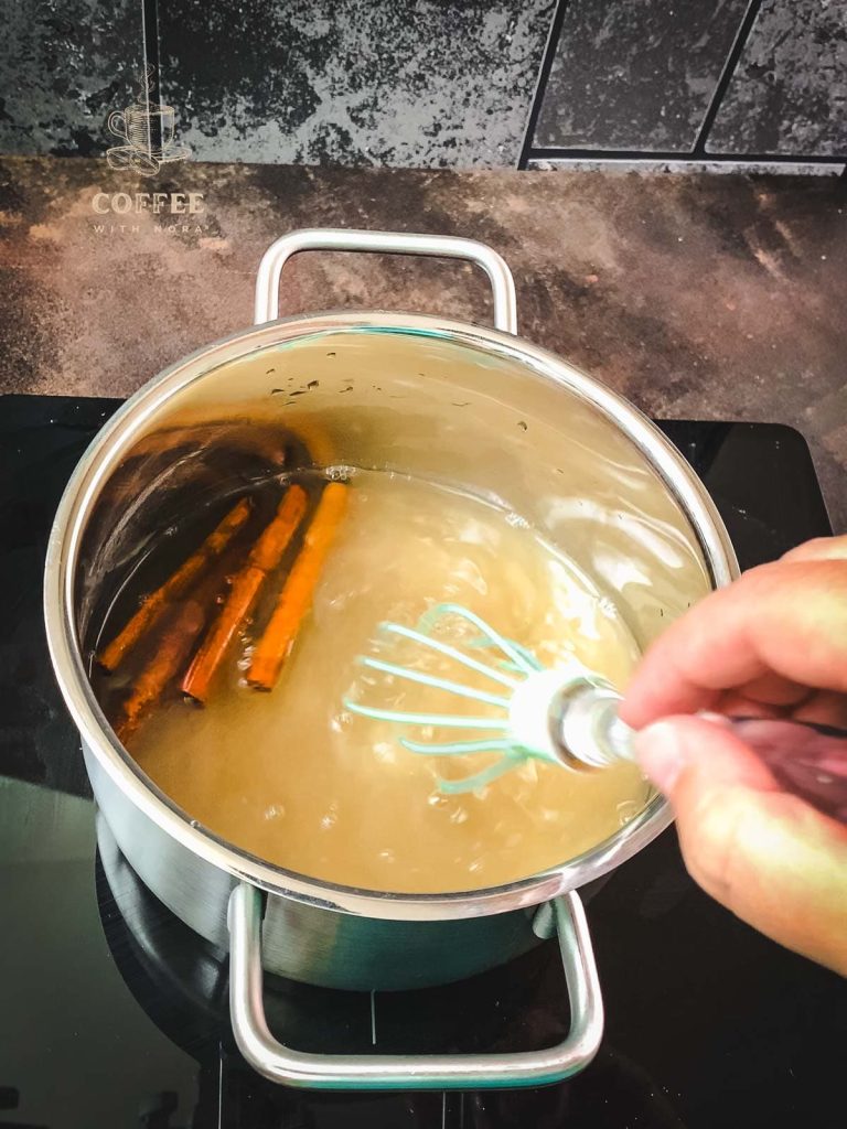 Whisk to dissolve the sugar.