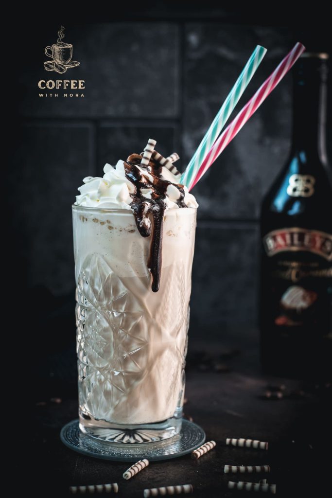 Baileys Iced Coffee topped with scrumptious Baileys whipped cream.