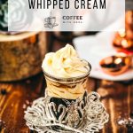 Gorgeous espresso whipped cream, topping an espresso and served in an medieval glass cup. The delicious texture also makes the espresso whipped cream a feast for the eyes!