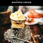 Gorgeous espresso whipped cream, topping an espresso and served in an medieval glass cup. The delicious texture also makes the espresso whipped cream a feast for the eyes!