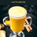 Gorgeous golden turmeric milk coffee. Made with homemade turmeric milk.